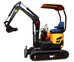 小型挖掘機操作安全知識，輪式小型挖掘機操作圖